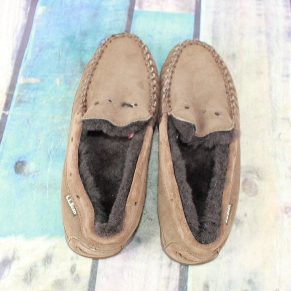 LL BEAN Lined Wicked Good Moccasin Slippers 8 M - Picture 6 of 9